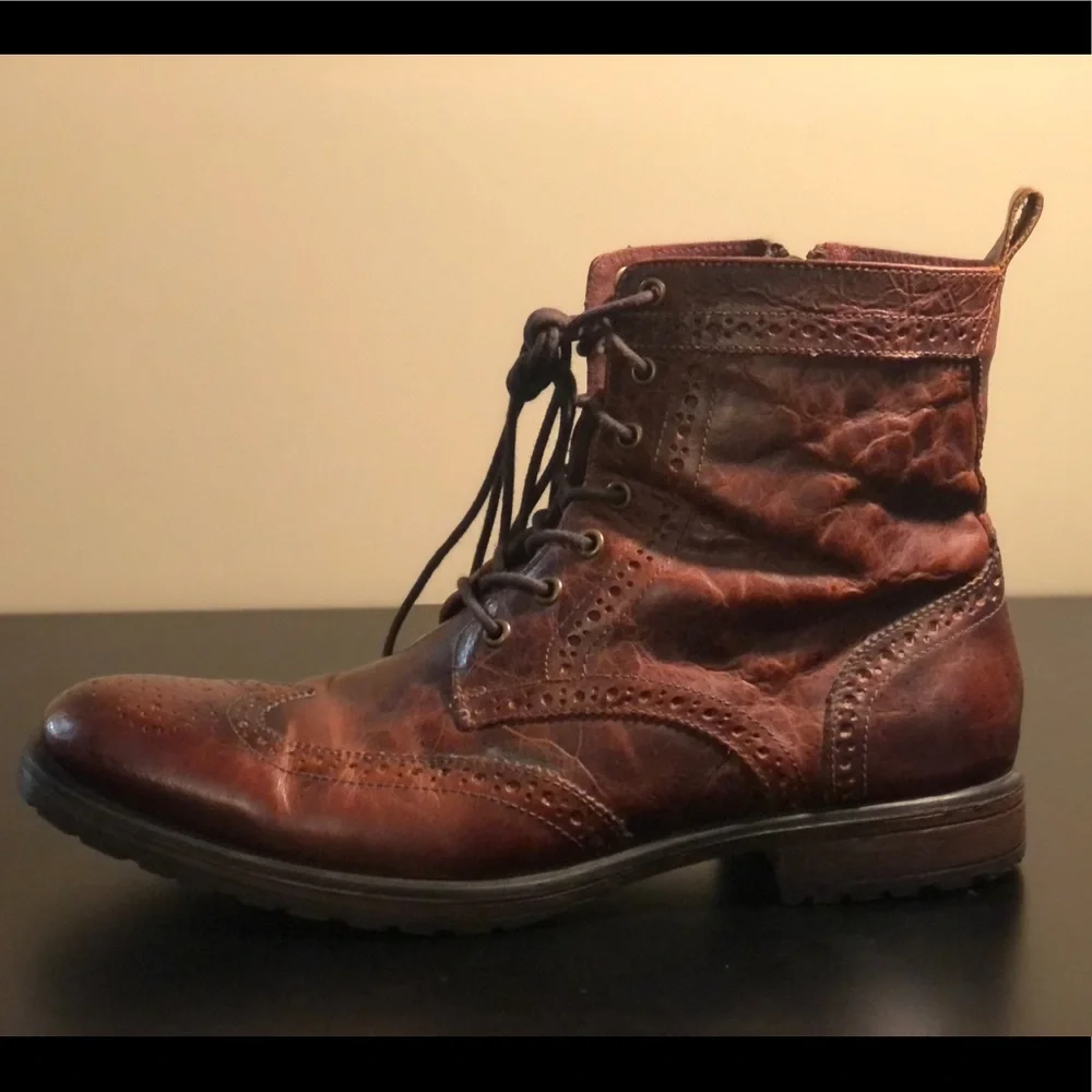 Aston Grey Collection Cable Boots, Genuine Leather Boots, Size 12 - Picture 3 of 8